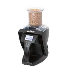 Wile 200 spannm�lsm�tare med upplyst display och genomskinlig beh�llare fylld med spannm�l f�r m�tning av fukthalt och hektolitervikt