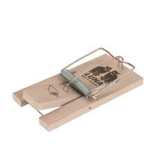 Klassisk tr�baserad slagf�lla f�r m�ss med metallbygel och fj�der, modell Luna