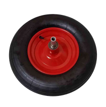 Reservhjul 4.00-8 K med r�d f�lg och svart d�ck, passande till Ekeby skottk�rra 110, 125 och 160 liter