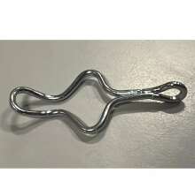 Krok till kosvansh�llare i gummi f�r kor, tillverkad i slitstark metall � praktiskt lantbrukstillbeh�r f�r mj�lkning och djurhantering.