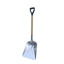 Kombiskyffel med D-handtag i aluminium och askskaft, robust skyffel f�r lantbruk och stallarbete
