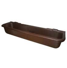 Brunt fodertr�g i PP-plast, modell 1600 fr�n Foga, f�r utfodring av f�r, kalvar, kor och h�star