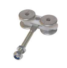 Henderson h�ngrulle 56KX/12 290 i st�l med st�lhjul och inf�stningsbult 12x70 mm f�r skjutport med metallram, anpassad f�r skena 290.