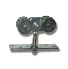 Henderson h�ngrulle 57A/S 301 i st�l med st�lhjul, permanent smorda kullager och inf�stningsplatta 38x142 mm f�r tr�port, anpassad f�r skena 301.