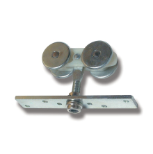 Henderson h�ngrulle 57K/S 290 i st�l med st�lhjul och inf�stningsplatta 25x140 mm f�r tr�d�rr, anpassad f�r skena 290.