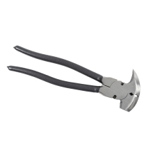 M�rlt�ng f�r lantbruk och st�ngselarbete, kombiverktyg f�r att f�sta och ta bort m�rlor i tr�stolpar.