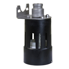 Suevia niv�regulator WaterBoss med monteringsf�ste och vattenanslutning i rostfritt st�l. Bilden visar enheten frist�ende mot vit bakgrund, avsedd f�r automatisk reglering av vattenniv�n i vattenkar och drickssystem.