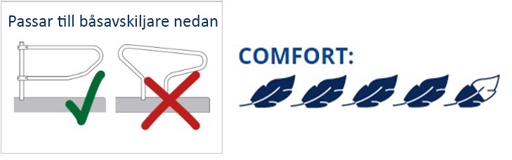 Passar bara till Komfortb&aring;ge b&aring;savskiljare och har 4,5 utav 5 i mjukhet